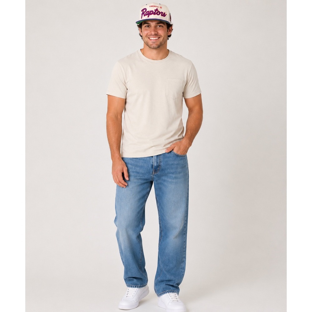 Mitchell & Ness Toronto Raptors Snapback Hat Cream Purple Hardwood‎ Classics NBA